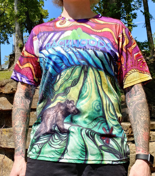 Visionary Landscape "Trippy bear" Hi-Color T-Shirt Backwoods at Mulberry Mountain