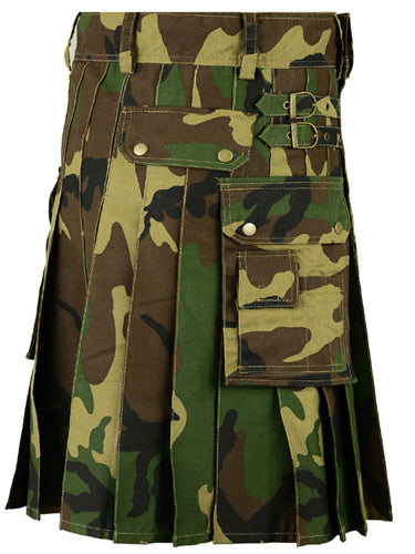 Scottish Army Camo Deluxe Utility Cotton Kilt