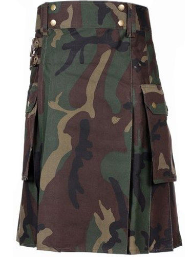 Scottish Highland Regular Camo Cotton Kilt