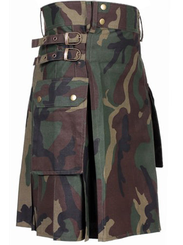 Scottish Highland Regular Camo Cotton Kilt