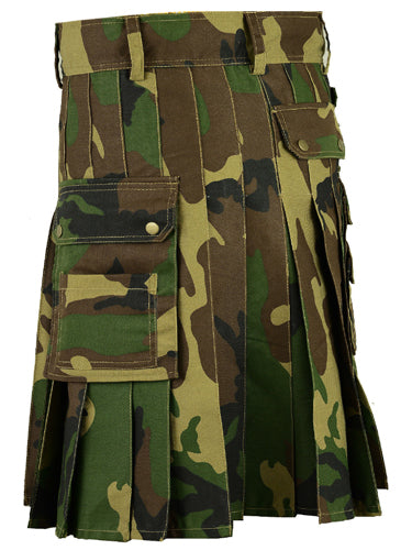 Scottish Army Camo Deluxe Utility Cotton Kilt