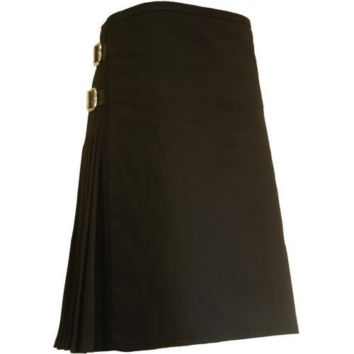 8 Yards Black Tartan Kilt