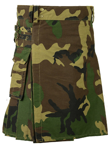 Scottish Army Camo Deluxe Utility Cotton Kilt