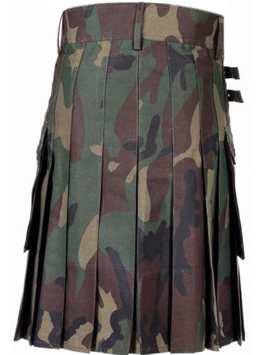 Scottish Highland Regular Camo Cotton Kilt