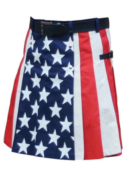 Men's Hybrid Cotton American Flag Stylish Kilts