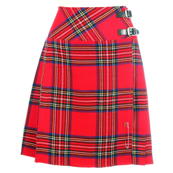 New Ladies Royal Stewart Tartan Scottish Mini Billie Kilt Mod Skirt