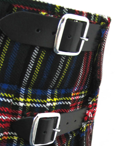 5 Yards Scottish Highland Black Stewart Tartan Kilt