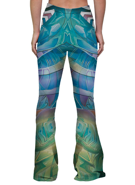 "THE SUN SHINES FOR ALL WITHOUT RESERVATION" WOMEN'S BELL FLARE LEGGINGS