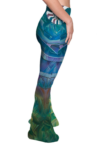 "THE SUN SHINES FOR ALL WITHOUT RESERVATION" WOMEN'S BELL FLARE LEGGINGS
