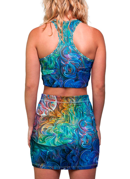 "DAWN OF TRANSCENDENTAL JUBILANCE" WOMEN'S MINI SKIRT