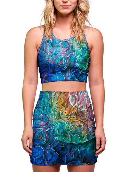 "DAWN OF TRANSCENDENTAL JUBILANCE" WOMEN'S MINI SKIRT