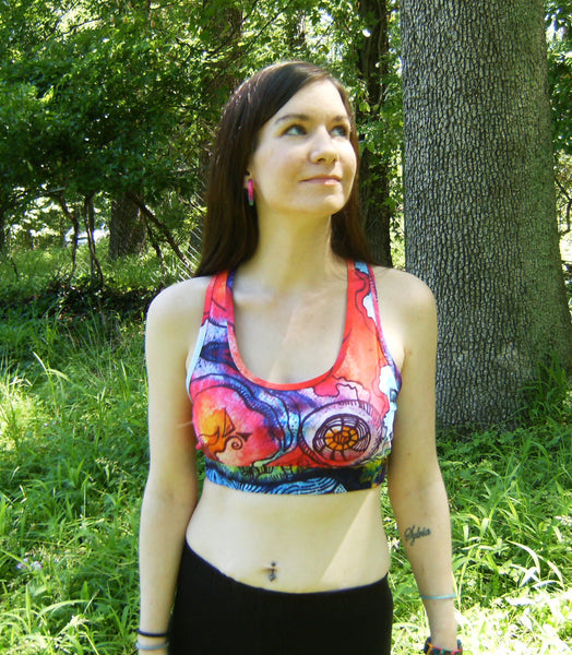 Kaleidoscope Eyes Yoga Top - Lit Like LUMA - Future Fashion and Modern Innovations - 1