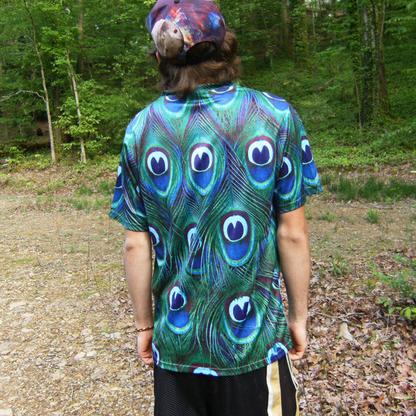 Hi-Res Natural Peacock - Short Sleeve T-Shirt - Lit Like LUMA - Future Fashion and Modern Innovations - 2
