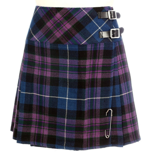 Ladies Pride of Scotland Tartan Scottish Micro Mini Billie Pleated Kilt