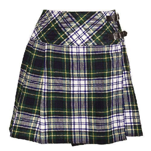 New Ladies Dress Gordon Tartan Scottish Mini Billie Kilt Mod Skirt