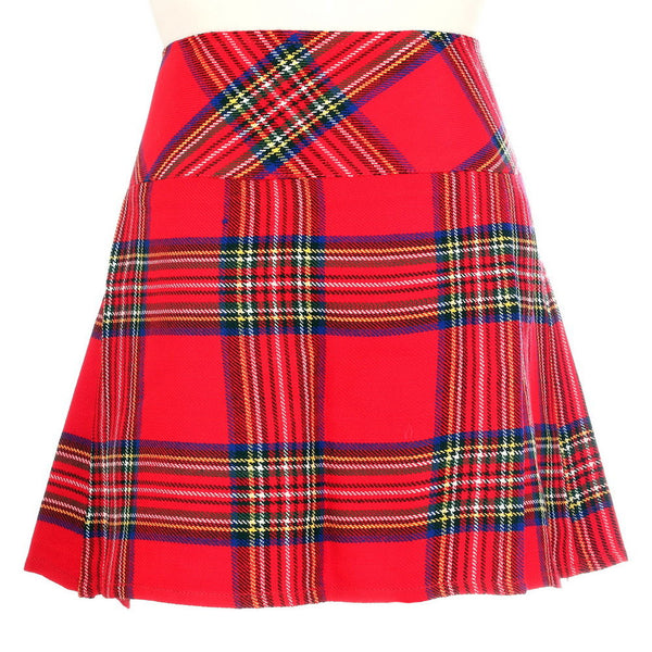 New Ladies Royal Stewart Tartan Scottish Mini Billie Kilt Mod Skirt
