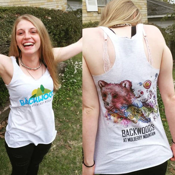 Visionary Art "Fantasy bear" Ladies Tank Backwoods at Mulberry Mountain