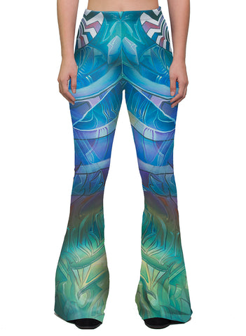 "THE SUN SHINES FOR ALL WITHOUT RESERVATION" WOMEN'S BELL FLARE LEGGINGS