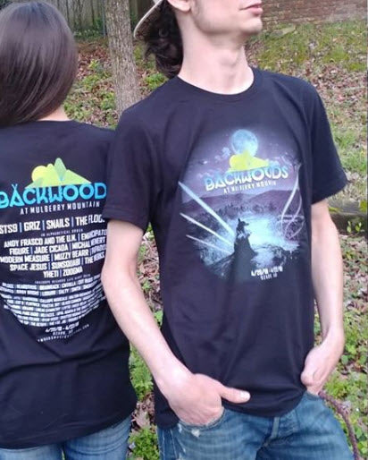 Official Festival Lineup T-Shirt Backwoods at Mulberry Mountain