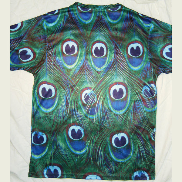 Hi-Res Natural Peacock - Short Sleeve T-Shirt - Lit Like LUMA - Future Fashion and Modern Innovations - 5
