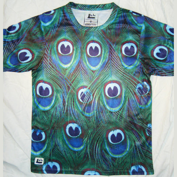 Hi-Res Natural Peacock - Short Sleeve T-Shirt - Lit Like LUMA - Future Fashion and Modern Innovations - 4